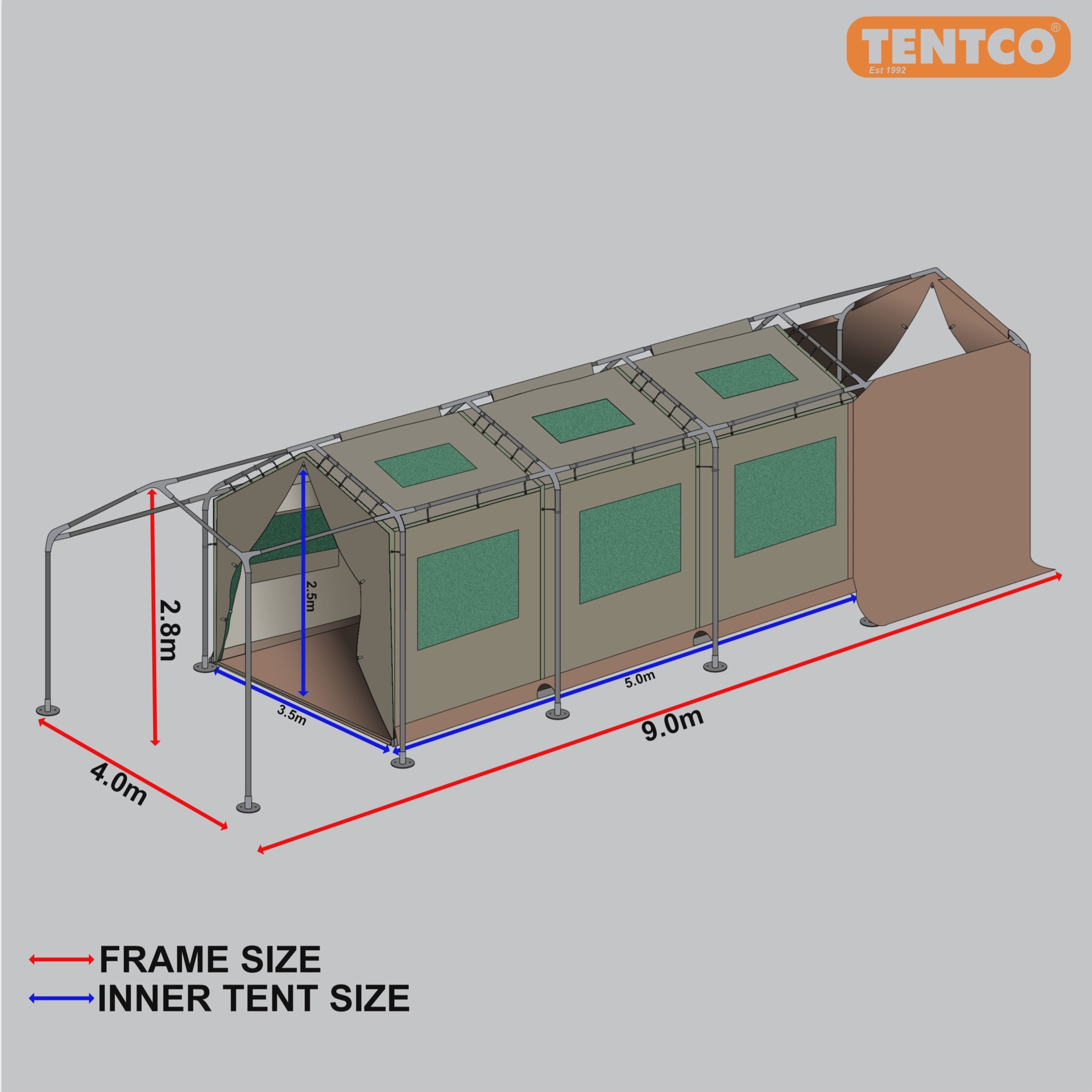 Frame Tent Oasis 3 Module Wide Body - Image 3