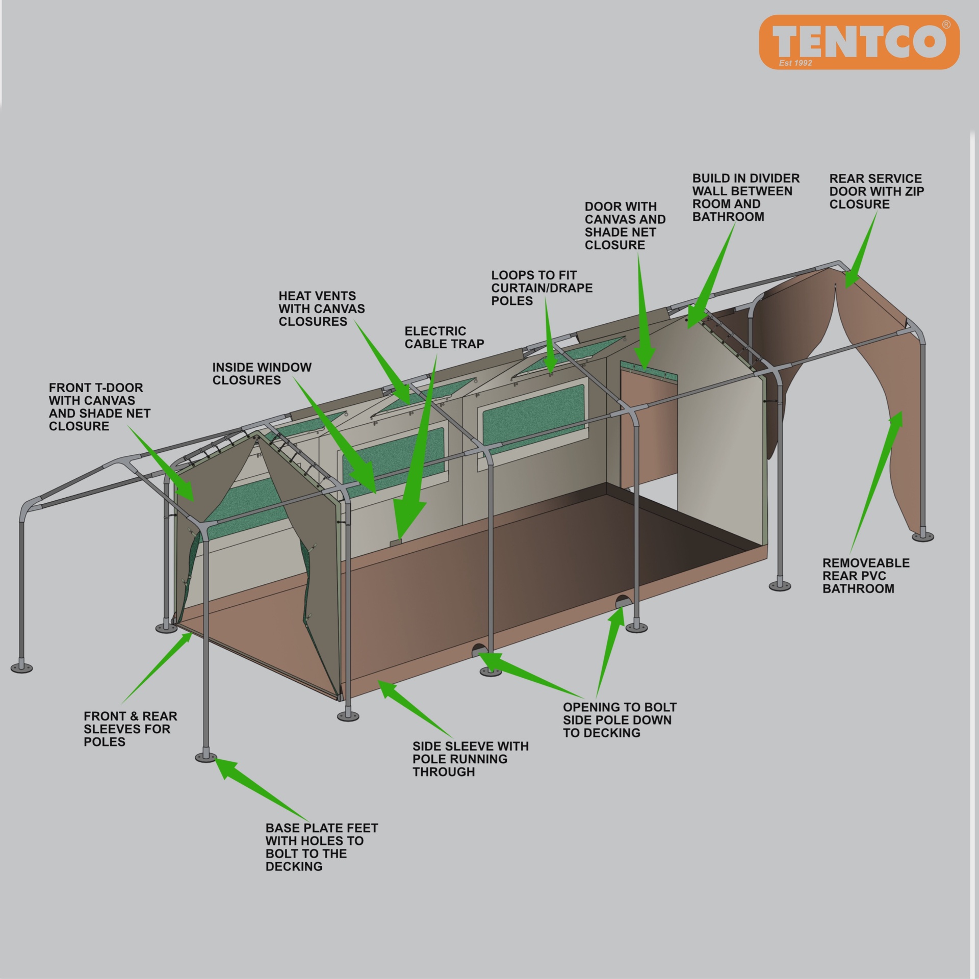 Frame Tent Oasis 3 Module Wide Body - Image 4