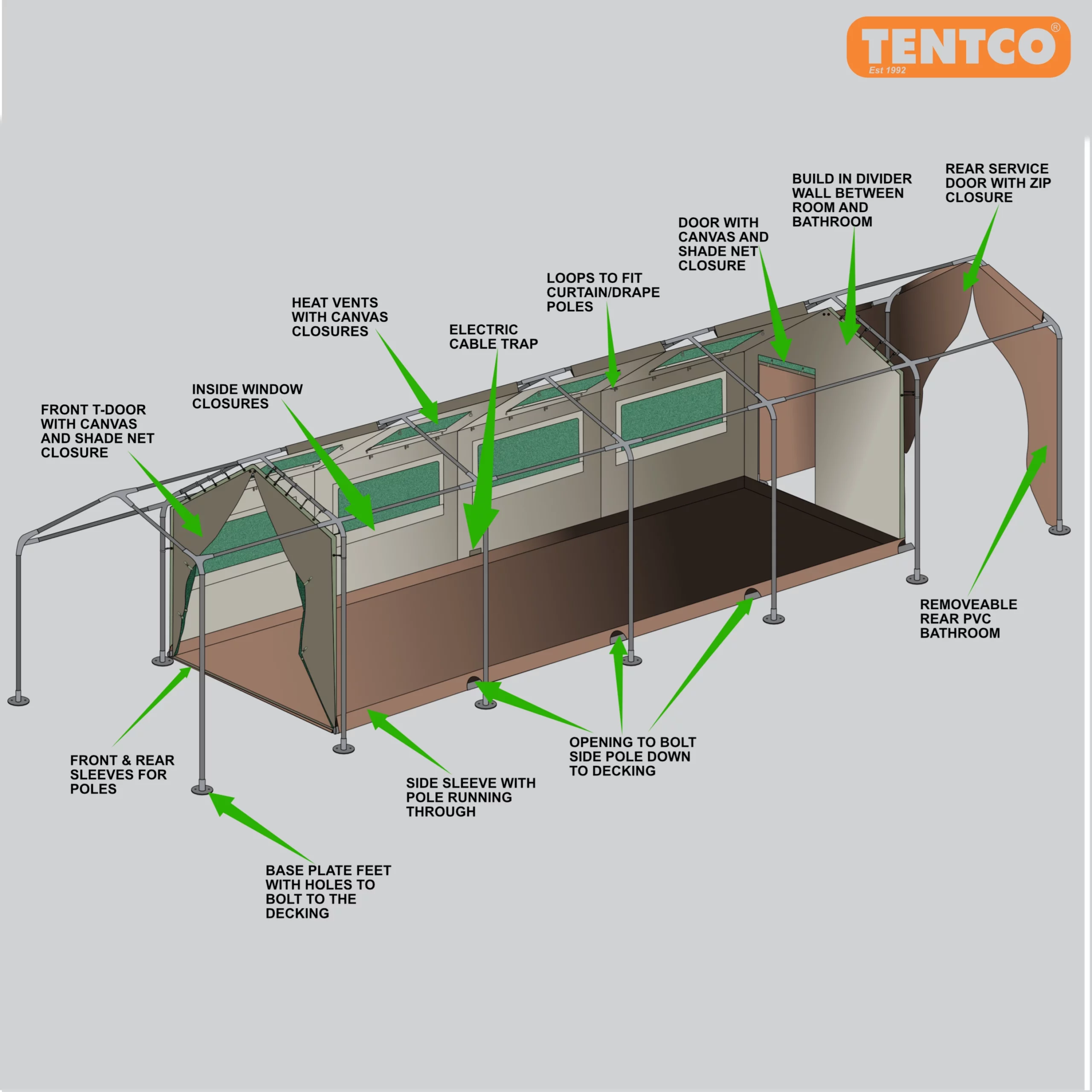 Frame Tent Oasis 4 Module Wide Body - Image 4