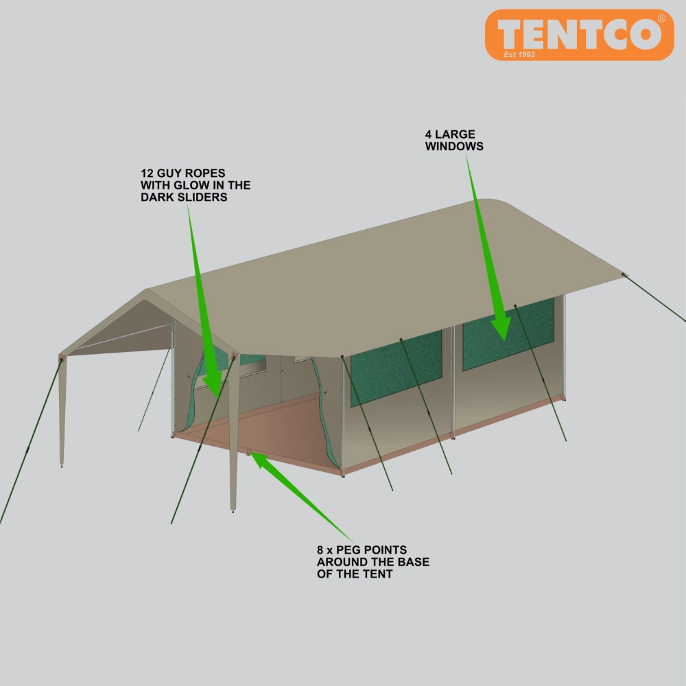 Frame Tent Sahara Deluxe T-Door - Image 3